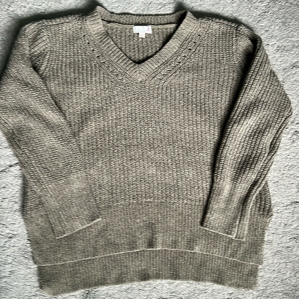 Green V-Neck Sweater